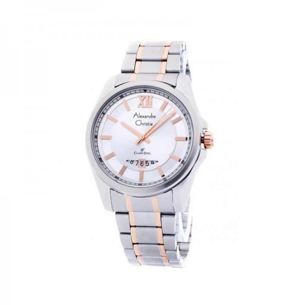 Alexandre Christie AC 8473 Silver Rosegold Lady LDBTRSL